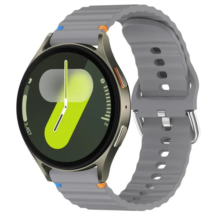Dây đồng hồ silicone vân sóng khâu 20mm, Dành cho Samsung Galaxy Watch 7 40 / 44mm