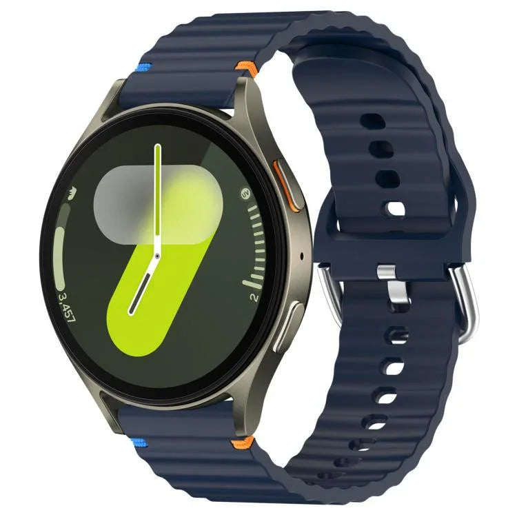 Dây đồng hồ silicone vân sóng khâu 20mm, Dành cho Samsung Galaxy Watch 7 40 / 44mm