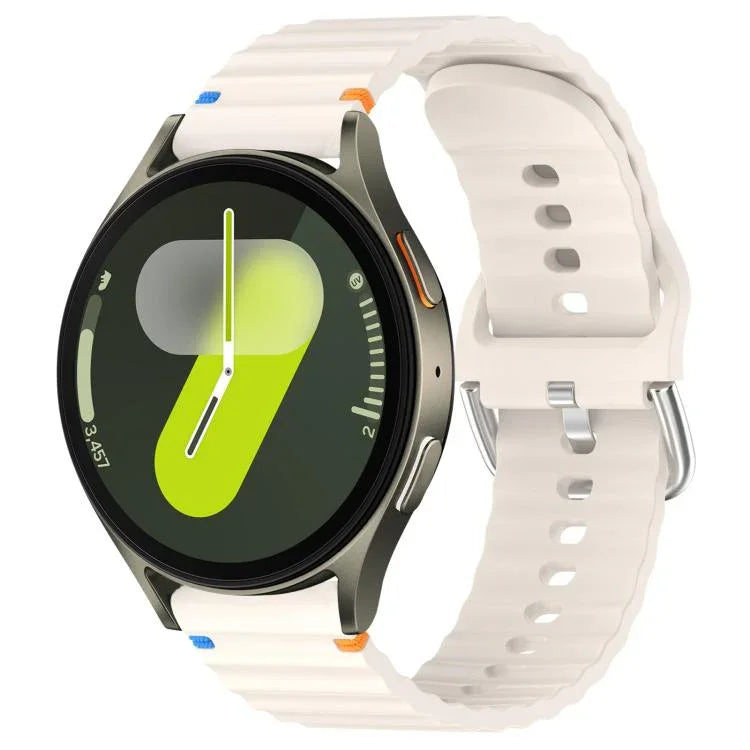 Dây đồng hồ silicone vân sóng khâu 20mm, Dành cho Samsung Galaxy Watch 7 40 / 44mm