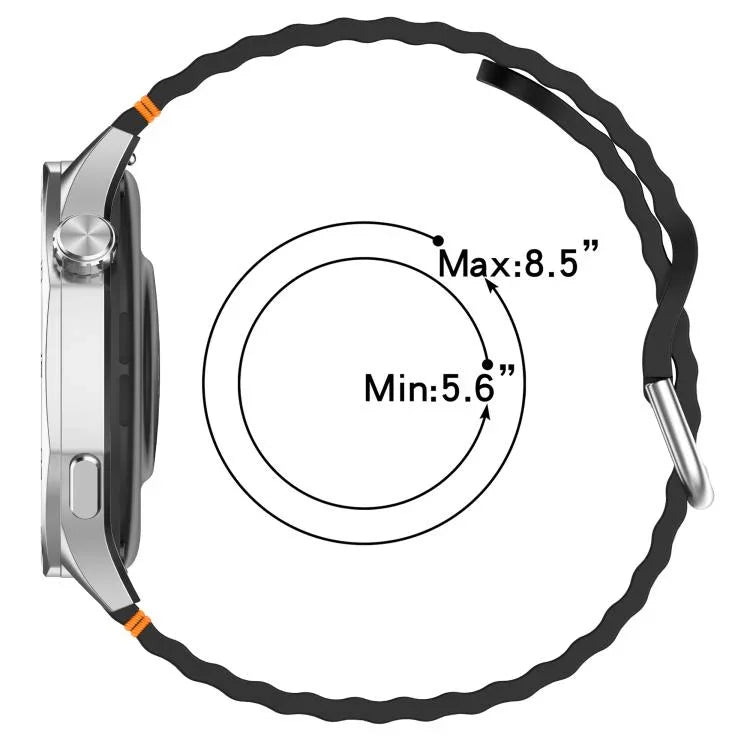 Dây đồng hồ silicone vân sóng khâu 20mm, Dành cho Samsung Galaxy Watch 7 40 / 44mm