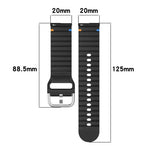 Dây đồng hồ silicone vân sóng khâu 20mm, Dành cho Samsung Galaxy Watch 7 40 / 44mm