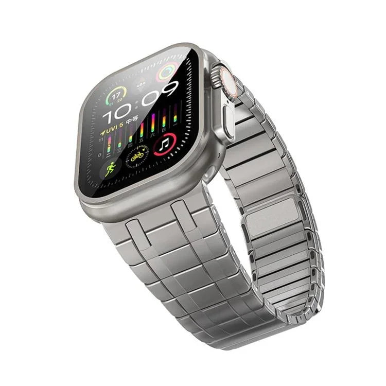 Dây đồng hồ thép không gỉ Milan từ tính một hạt, dành cho Apple Watch 46mm / 49mm / 45mm / 44mm