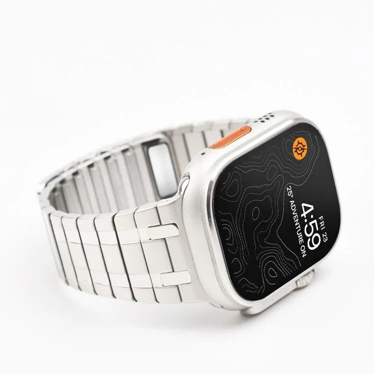 Dây đồng hồ thép không gỉ Milan từ tính một hạt, dành cho Apple Watch 46mm / 49mm / 45mm / 44mm