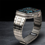 Dây đồng hồ thép không gỉ Milan từ tính một hạt, dành cho Apple Watch 46mm / 49mm / 45mm / 44mm