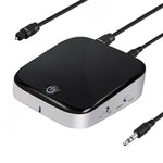 Bộ thu/phát âm thanh Bluetooth 5.0 quang học 2 trong 1, màu đen