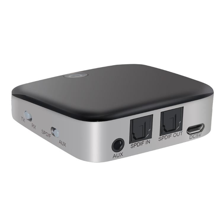 Bộ thu/phát âm thanh Bluetooth 5.0 quang học 2 trong 1, màu đen