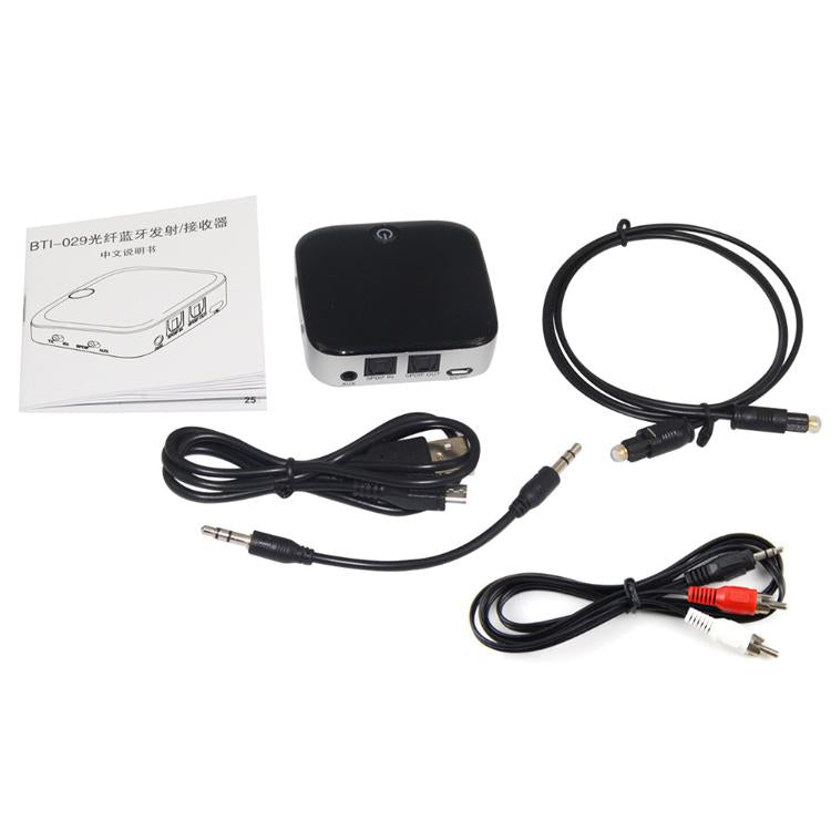 Bộ thu/phát âm thanh Bluetooth 5.0 quang học 2 trong 1, màu đen