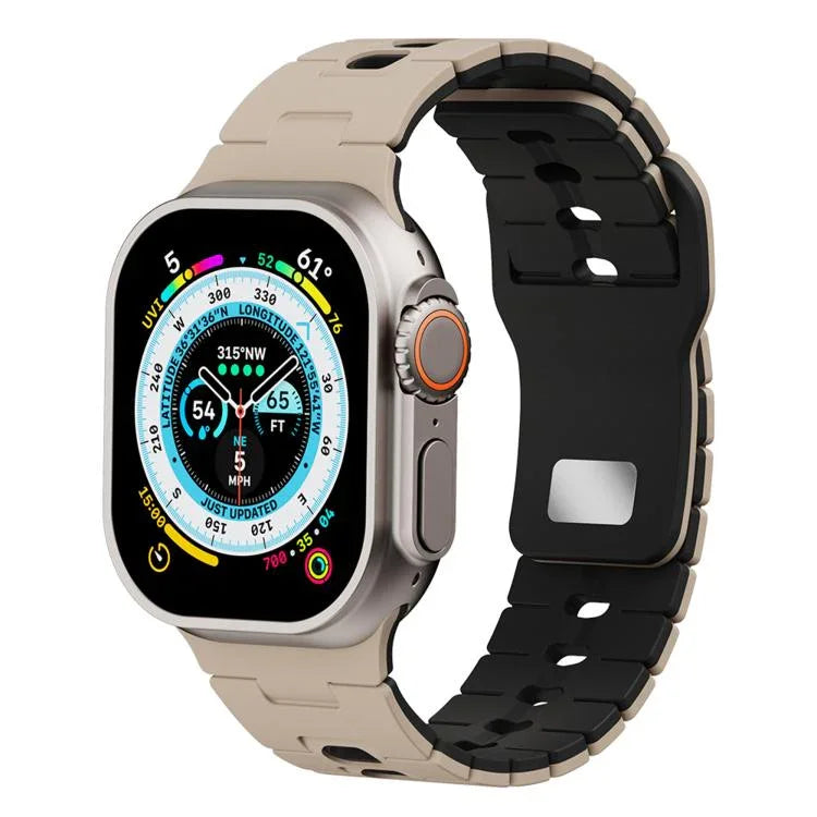 Dây đồng hồ silicone hai tông màu, Dành cho Apple Watch 46mm / 49mm / 45mm / 44mm, Dành cho Apple Watch 42mm / 41mm / 40mm / 38mm