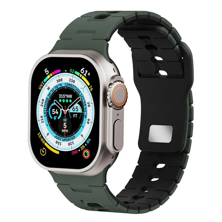 Dây đồng hồ silicone hai tông màu, Dành cho Apple Watch 46mm / 49mm / 45mm / 44mm, Dành cho Apple Watch 42mm / 41mm / 40mm / 38mm