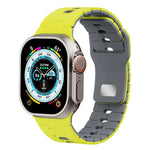 Dây đồng hồ silicone hai tông màu, Dành cho Apple Watch 46mm / 49mm / 45mm / 44mm, Dành cho Apple Watch 42mm / 41mm / 40mm / 38mm