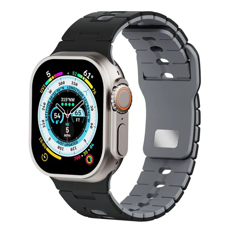 Dây đồng hồ silicone hai tông màu, Dành cho Apple Watch 46mm / 49mm / 45mm / 44mm, Dành cho Apple Watch 42mm / 41mm / 40mm / 38mm