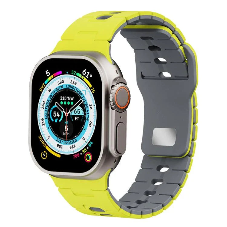 Dây đồng hồ silicone hai tông màu, Dành cho Apple Watch 46mm / 49mm / 45mm / 44mm, Dành cho Apple Watch 42mm / 41mm / 40mm / 38mm