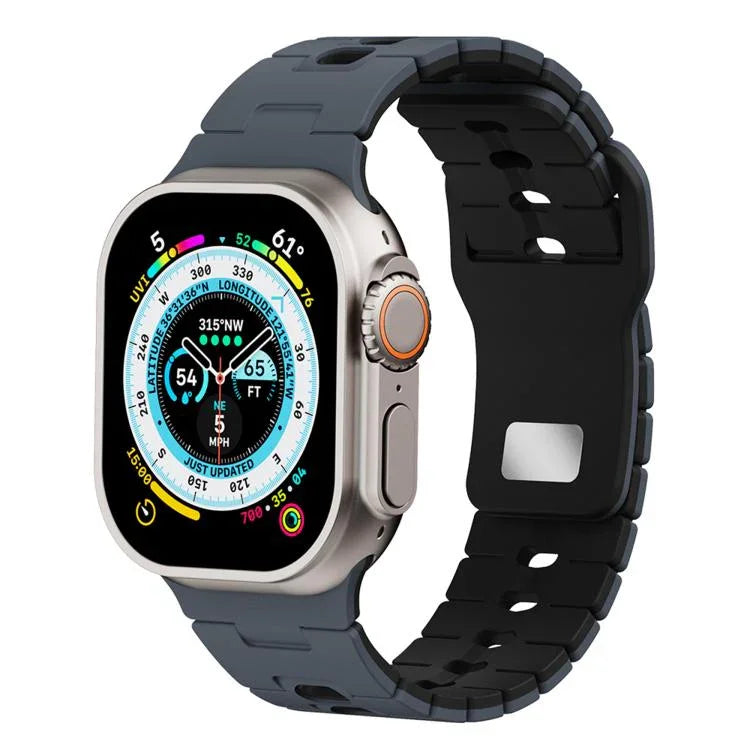 Dây đồng hồ silicone hai tông màu, Dành cho Apple Watch 46mm / 49mm / 45mm / 44mm, Dành cho Apple Watch 42mm / 41mm / 40mm / 38mm
