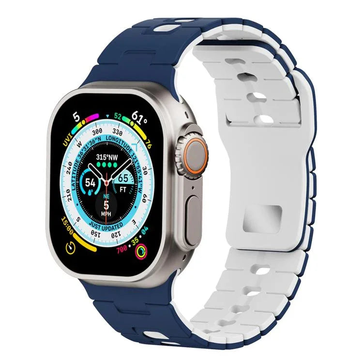 Dây đồng hồ silicone hai tông màu, Dành cho Apple Watch 46mm / 49mm / 45mm / 44mm, Dành cho Apple Watch 42mm / 41mm / 40mm / 38mm