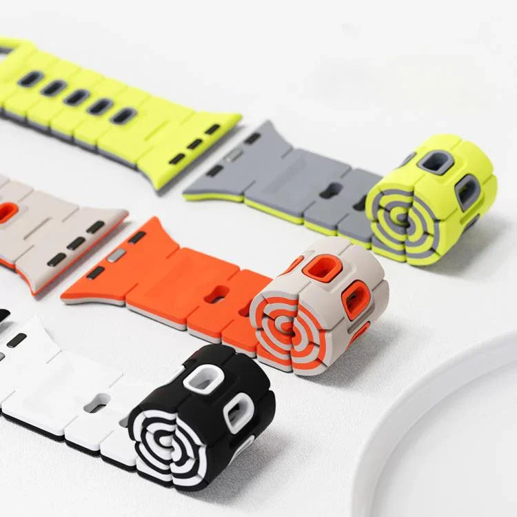 Dây đồng hồ silicone hai tông màu, Dành cho Apple Watch 46mm / 49mm / 45mm / 44mm, Dành cho Apple Watch 42mm / 41mm / 40mm / 38mm