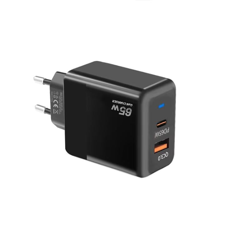 Sạc GaN PD 45W + QC3.0 USB tương thích hoàn toàn với giao thức, phích cắm EU, phích cắm EU