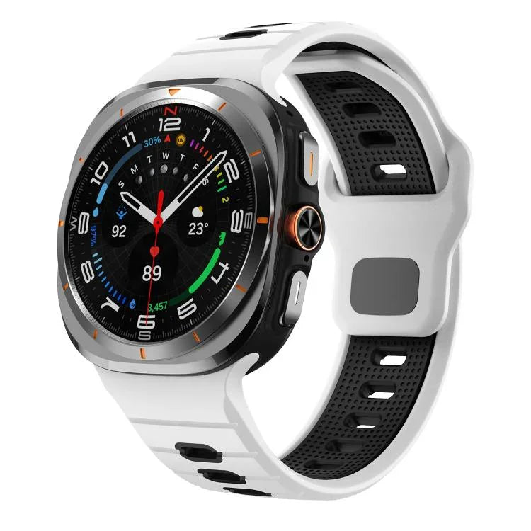 Dây đồng hồ silicone khóa ngược sọc ngang, Dành cho Samsung Galaxy Watch Ultra 47mm / Ultra 2025