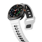 Dây đồng hồ silicone khóa ngược sọc ngang, Dành cho Samsung Galaxy Watch Ultra 47mm / Ultra 2025