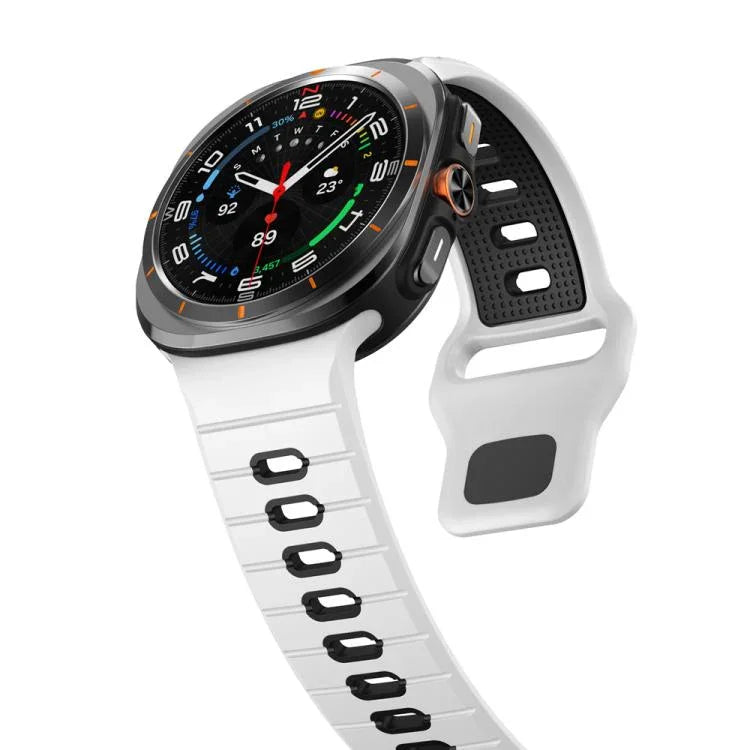 Dây đồng hồ silicone khóa ngược sọc ngang, Dành cho Samsung Galaxy Watch Ultra 47mm / Ultra 2025