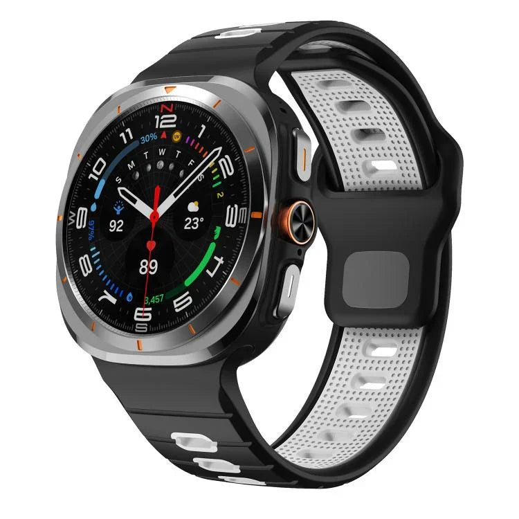 Dây đồng hồ silicone khóa ngược sọc ngang, Dành cho Samsung Galaxy Watch Ultra 47mm / Ultra 2025