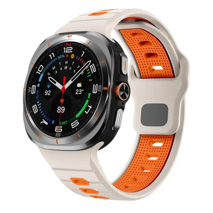 Dây đồng hồ silicone khóa ngược sọc ngang, Dành cho Samsung Galaxy Watch Ultra 47mm / Ultra 2025