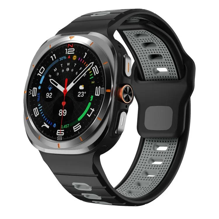 Dây đồng hồ silicone khóa ngược sọc ngang, Dành cho Samsung Galaxy Watch Ultra 47mm / Ultra 2025