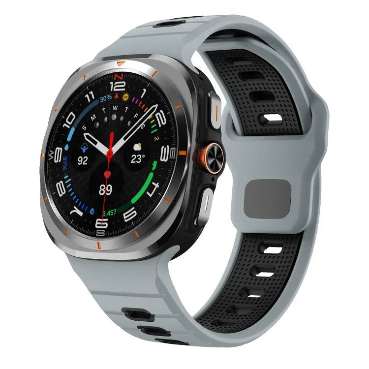 Dây đồng hồ silicone khóa ngược sọc ngang, Dành cho Samsung Galaxy Watch Ultra 47mm / Ultra 2025