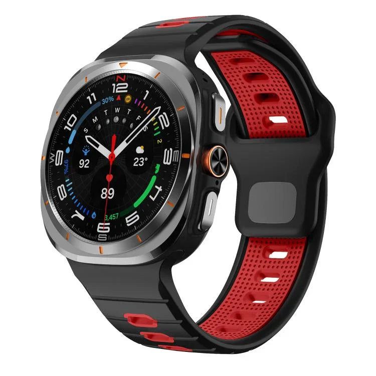 Dây đồng hồ silicone khóa ngược sọc ngang, Dành cho Samsung Galaxy Watch Ultra 47mm / Ultra 2025