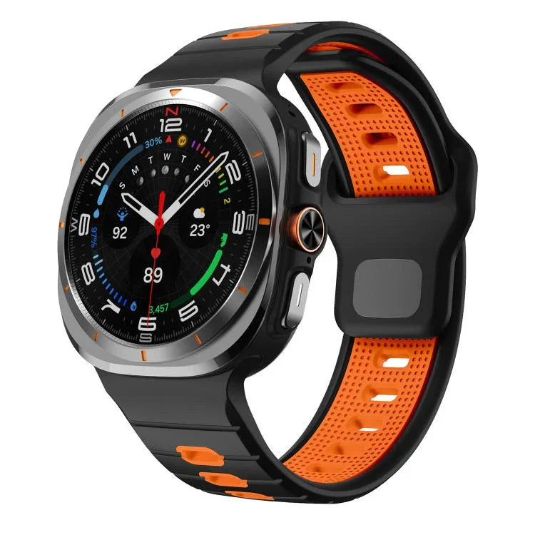Dây đồng hồ silicone khóa ngược sọc ngang, Dành cho Samsung Galaxy Watch Ultra 47mm / Ultra 2025