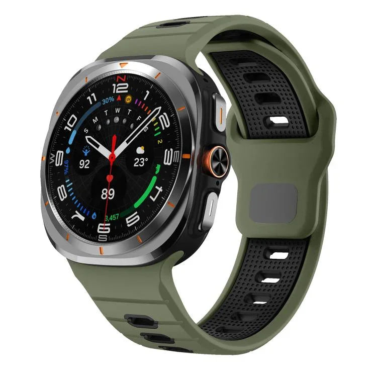 Dây đồng hồ silicone khóa ngược sọc ngang, Dành cho Samsung Galaxy Watch Ultra 47mm / Ultra 2025