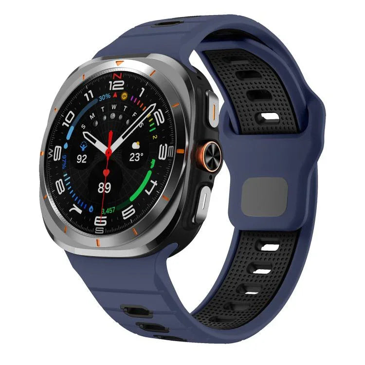 Dây đồng hồ silicone khóa ngược sọc ngang, Dành cho Samsung Galaxy Watch Ultra 47mm / Ultra 2025