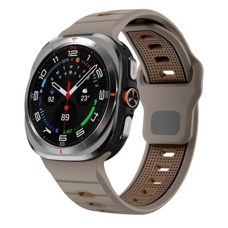Dây đồng hồ silicone khóa ngược sọc ngang, Dành cho Samsung Galaxy Watch Ultra 47mm / Ultra 2025