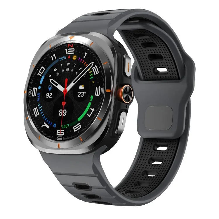 Dây đồng hồ silicone khóa ngược sọc ngang, Dành cho Samsung Galaxy Watch Ultra 47mm / Ultra 2025