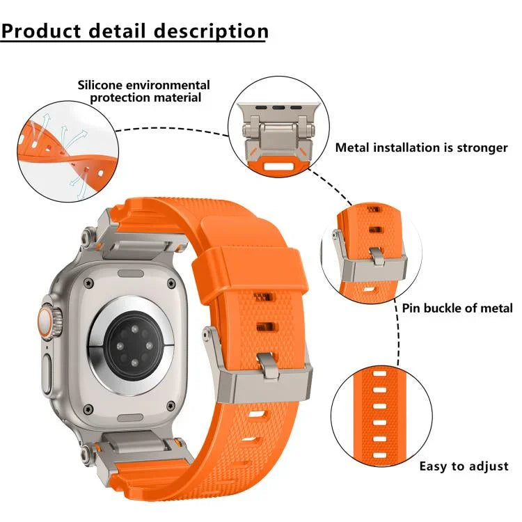 Dây đồng hồ TPU đầu nối kim loại Kalebol Outdoor Explorer, Dành cho Apple Watch 46mm / 49mm / 45mm / 44mm