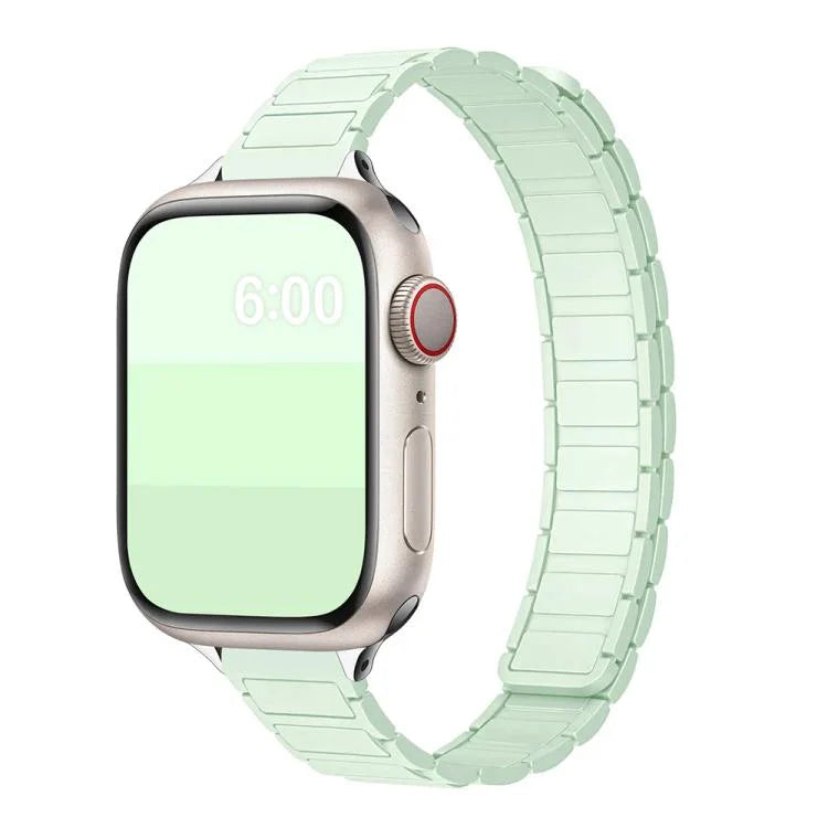 Dây đồng hồ silicone từ tính mảnh hình chữ I ba hạt, Dành cho Apple Watch 46mm / 49mm / 45mm / 44mm, Dành cho Apple Watch 42mm / 41mm / 40mm / 38mm