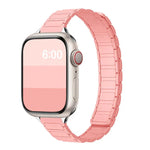 Dây đồng hồ silicone từ tính mảnh hình chữ I ba hạt, Dành cho Apple Watch 46mm / 49mm / 45mm / 44mm, Dành cho Apple Watch 42mm / 41mm / 40mm / 38mm