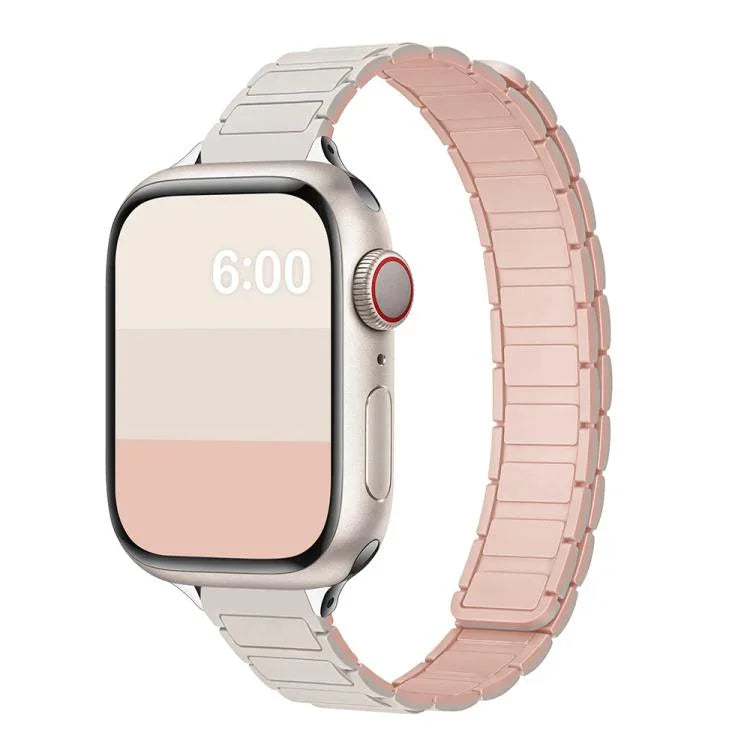 Dây đồng hồ silicone từ tính mảnh hình chữ I ba hạt, Dành cho Apple Watch 46mm / 49mm / 45mm / 44mm, Dành cho Apple Watch 42mm / 41mm / 40mm / 38mm