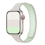 Dây đồng hồ silicone từ tính mảnh hình chữ I ba hạt, Dành cho Apple Watch 46mm / 49mm / 45mm / 44mm, Dành cho Apple Watch 42mm / 41mm / 40mm / 38mm
