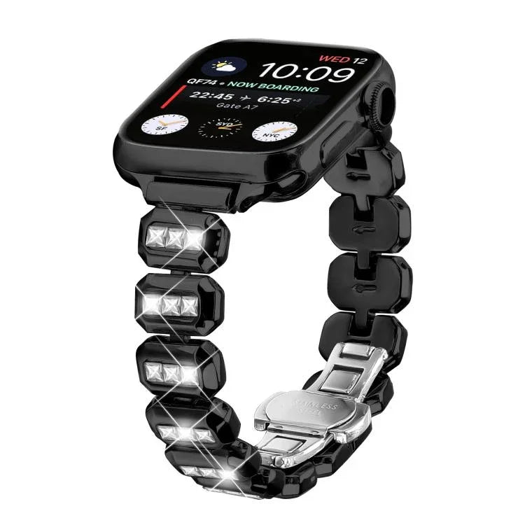 Dây đồng hồ khóa bướm kim cương vuông nhỏ, Dành cho Apple Watch 46mm / 49mm / 45mm / 44mm, Dành cho Apple Watch 42mm / 41mm / 40mm / 38mm