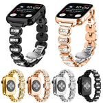 Dây đồng hồ khóa bướm kim cương vuông nhỏ, Dành cho Apple Watch 46mm / 49mm / 45mm / 44mm, Dành cho Apple Watch 42mm / 41mm / 40mm / 38mm
