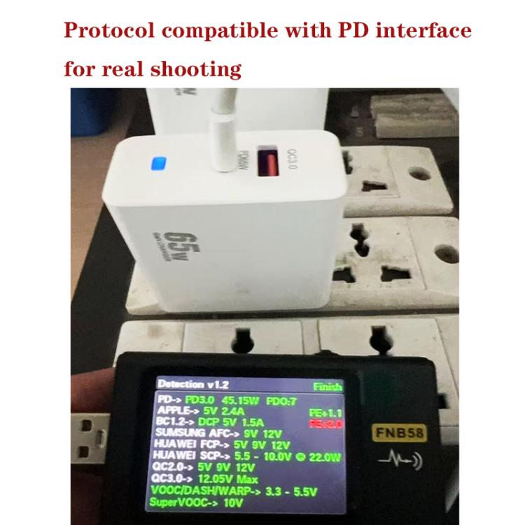 Sạc PD41 GaN PD 45W + USB với cáp dữ liệu USB-C to USB-C / 8 Pin cho iPhone, phích cắm UK, phích cắm UK
