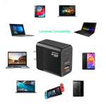 Sạc PD41 GaN PD 45W + USB với cáp dữ liệu USB-C to USB-C / 8 Pin cho iPhone, phích cắm UK, phích cắm UK