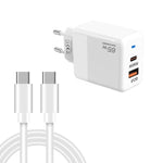 Sạc PD41 GaN PD 45W + USB với cáp dữ liệu Type-C to Type-C, phích cắm EU, phích cắm EU