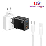 Sạc PD41 GaN PD 45W + USB với cáp dữ liệu Type-C to Type-C, phích cắm EU, phích cắm EU