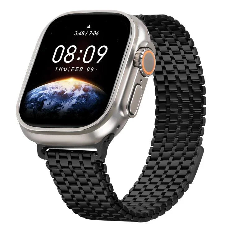 Dây đồng hồ thép vòng từ tính chín hạt, Dành cho Apple Watch 46mm / 49mm / 45mm / 44mm, Dành cho Apple Watch 42mm / 41mm / 40mm / 38mm