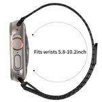 Dây đồng hồ thép vòng từ tính chín hạt, Dành cho Apple Watch 46mm / 49mm / 45mm / 44mm, Dành cho Apple Watch 42mm / 41mm / 40mm / 38mm