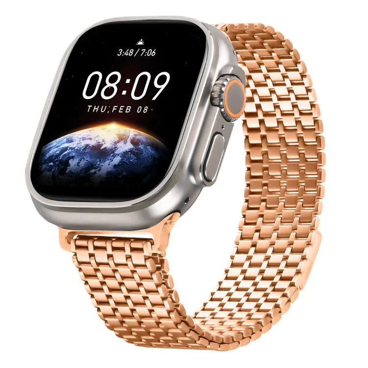 Dây đồng hồ thép vòng từ tính chín hạt, Dành cho Apple Watch 46mm / 49mm / 45mm / 44mm, Dành cho Apple Watch 42mm / 41mm / 40mm / 38mm