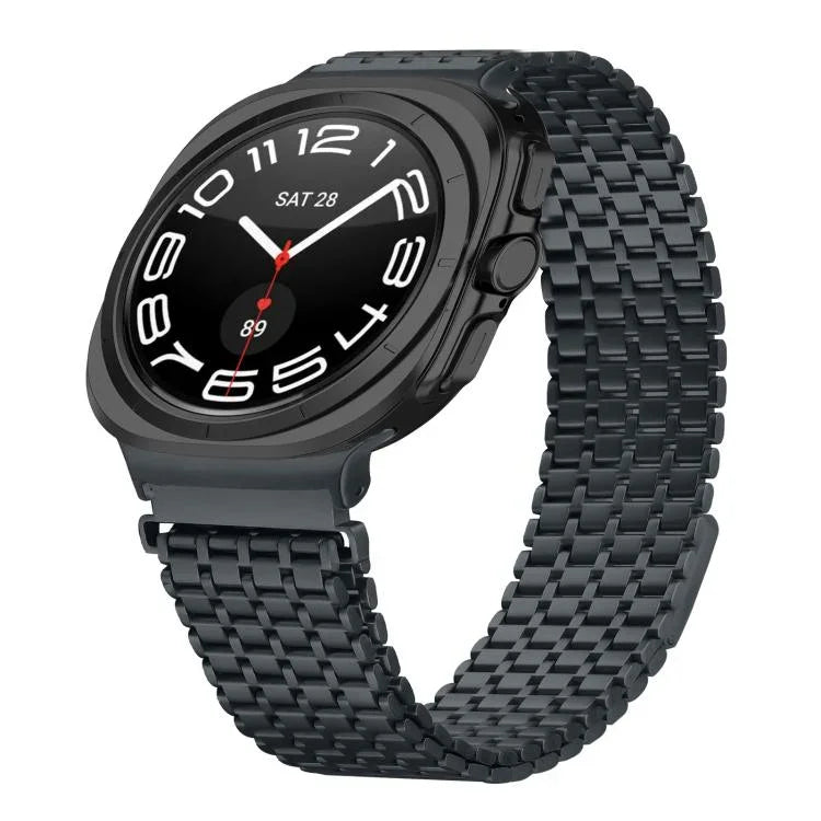 Dây đồng hồ thép không gỉ khóa nam châm chín hạt, Dành cho Samsung Galaxy Watch Ultra 47mm / Ultra 2025