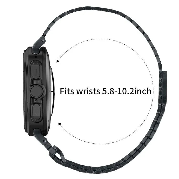 Dây đồng hồ thép không gỉ khóa nam châm chín hạt, Dành cho Samsung Galaxy Watch Ultra 47mm / Ultra 2025