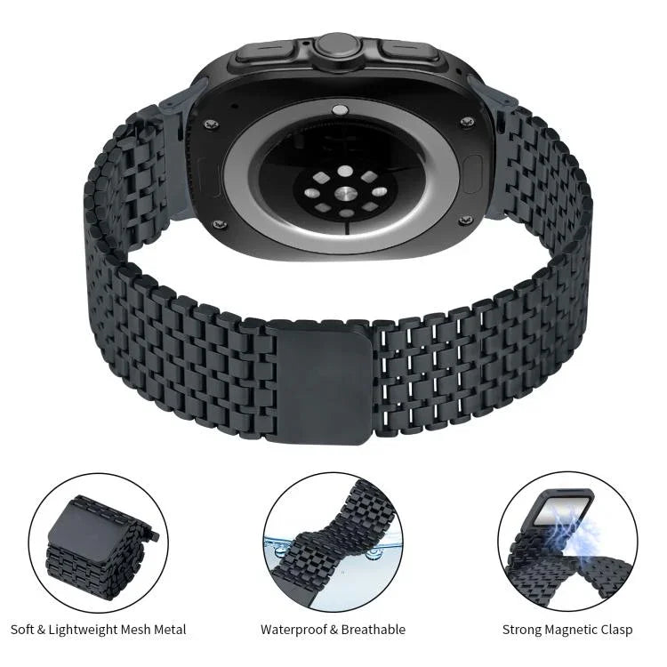 Dây đồng hồ thép không gỉ khóa nam châm chín hạt, Dành cho Samsung Galaxy Watch Ultra 47mm / Ultra 2025